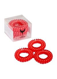 Резинка-браслет для волос Hair Bobbles красная перламутровая (3 шт.) (000557)