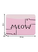Картхолдер горизонтальный «Meow», розовый - 1