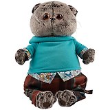 Мягкая игрушка Басик в штанах в клетку (22 см)