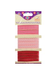 Лента текстильная декоративная, 3 вида, 1,2см 1см 0,6см х 3м, Fancy Creative