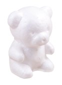 Заготовка из пенопласта, Мишка, 11 х 9 х 7 см (упаковка) - 0
