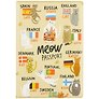 Обложка для паспорта Мяу на разных языках (коты) (ПВХ бокс) (ОП2019-228)