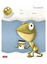 Тетрадь в клетку Hatber, "Лягушонок Ден", 12 листов, в ассортименте