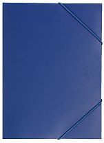 Папка на резинке А4 "Satin", синяя