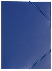 Папка на резинке А4 "Satin", синяя