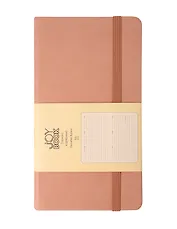 Планинг недат. 64л "Joy Book" крем-брюле, карманный, иск.кожа 7Б, скругл.углы, тонир.блок, резинка, офсет, ляссе