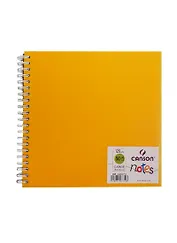 Блокнот для эскизов 185*185 50л "Notes" 120г/м2, оранж.пласт.обл, спираль, Canson