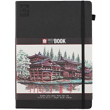 Скетчбук А4 80л 140г/м2 черн.тв.обл., резинка