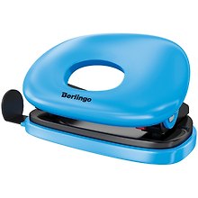 Дырокол «Round», Berlingo, 10 листов, пластиковый, голубой
