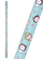 Бумага упаковочная 70*100см "Kawaii Зверюшки"