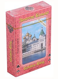 Игральные карты сувенирные «Золотое кольцо», красные, АКМ