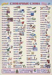 Учебный плакат. Словарные слова. 3 класс