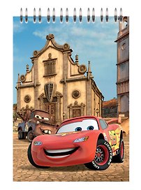 Блокнот А5 60л кл. "Cars" пласт.обл, гребень, ассорти, Disney
