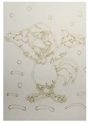 Трафарет Петушок № 2 А5 (148х210) (А5-1223) (3+) (Песочный мир)