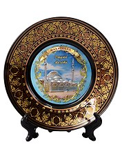 Тарелка Дагестан Махачкала Джума Мечеть (фарфор D15 цв.черный)