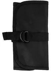 Пенал-скрутка 36х21см в развороте, для карандашей и ручек, на 16 предметов,  ткань, регулируемая застежка, черный.