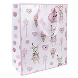 Пакет А4 26*32*12,5 "Сердечки и мороженки" дет., бум.мат.ламинат