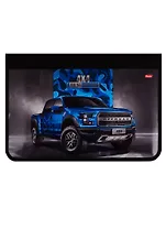 Папка для тетрадей А4 "Внедорожник" молния с трех сторон, пластик, инд.уп.