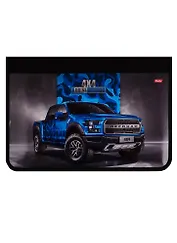 Папка для тетрадей А4 "Внедорожник" молния с трех сторон, пластик, инд.уп.