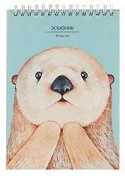 Скетчбук А5 40л "Для эскизов 1" крафт-бумага, 80 г/м2, евроспираль