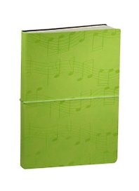 Книга для записей А5 96л "Ноты" зеленая,  Link Art