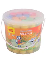 Мелки цветные 20шт асфальтные,круглые "Мульти-Пульти", ведерко