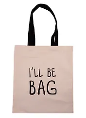 Сумка-шоппер I ll be bag, бежевая, текстиль 40см.*32см.