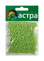 01 Бисер Астра (404 салат/непрозрачный радужный) (675288) (11/0) (20гр.) (стекло) (упаковка)