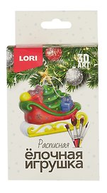 Набор для творчества Lori. 3D Art. Елочная игрушка под роспись «Сани с подарками»