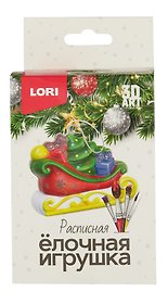 3D Art. Елочная игрушка под роспись "Сани с подарками"