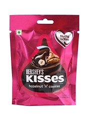 Конфеты Hersheys Kisses HazelnutnCookies (с фундуком и печеньем), 33,6г