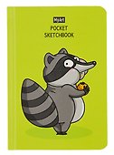 Скетчбук «Pocket. Енот», А6, 48 листов, белый офсет, Проф-Пресс - 1
