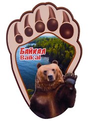 ГС Магнит Байкал Лапа медведя вид 2 (дерево)(7,5см)