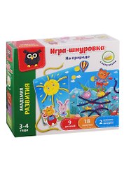Игра-шнуровка с липучками Vladi Toys На природе