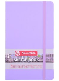 Скетчбук 13*21 80л "Art Creation" фиолетовый пастельный, нелинованн. 140г/м2, слоновая кость, тв.обл., Royal Talens