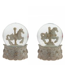 Фигурка декоративная в стеклянном шаре Лошадка, 2 варианта (6,5 см)