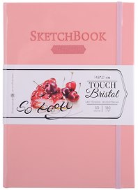 Скетчбук А5 50л "Bristol Touch" розовый, для графики и маркеров, 180г/м2