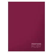 Книга для записей А5+ 96л кл. "Ruby" интеграл.перепл., матов.ламин., выб.лак.