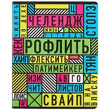 Тетрадь общая «Важные слова», 48 листов в клетку, А5, в ассортименте - Hatber