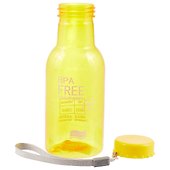Сувенир, Бутылка BPA free цветная прозрачная с веревочкой для руки 350мл, h=17см, пластик 12-07664-8003 - 1