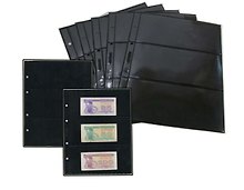 Комплект Листов для бон 200*250мм на чёрной основе на 3 боны 180*80мм, формат Optima 5шт