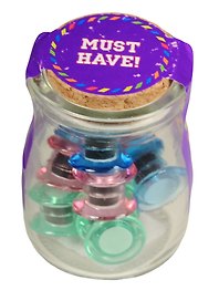 Магниты 20шт 20мм неон, стекл.банка, MUST HAVE!