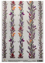Декупажная карта Лаванда и бабочки (бордюр) 21*30см
