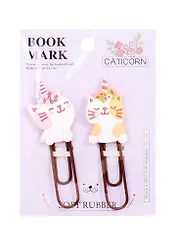Набор Скрепки-закладки Коты-единороги (2 шт)
