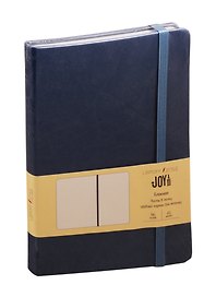 Книга для записей А5 96л тчк. "JOY BOOK. Серый маренго" 7БЦ, иск.кожа, тонир.офсет, скругл.углы, ляссе