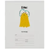 Тетрадь в крупную клетку Listoff, Boo!, 12 листов, в ассортименте