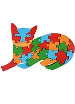 Деревянные пазлы-фигуры Кот 26эл