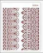 Трафарет пластиковый многоразовый Кружевные бордюры 4 (20х25) (К-04) - 0