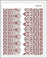 Трафарет пластиковый многоразовый Кружевные бордюры 4 (20х25) (К-04)