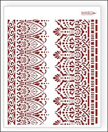 Трафарет пластиковый многоразовый Кружевные бордюры 4 (20х25) (К-04)